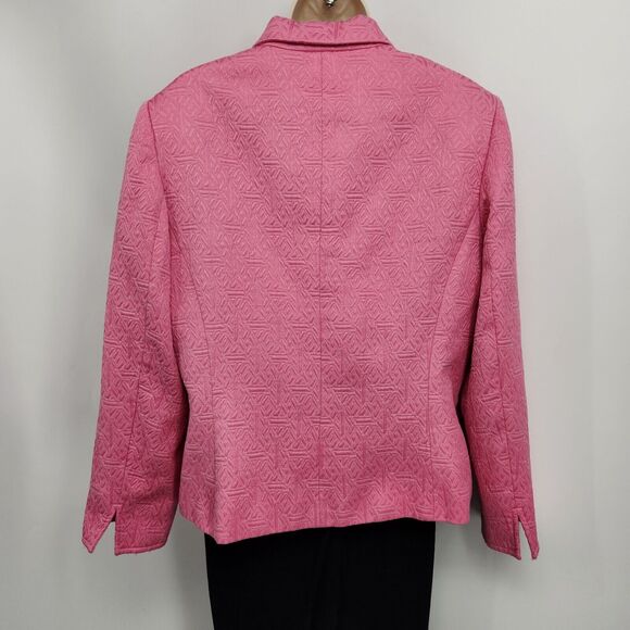 Norton McNaughton Blazer Women's Size 16 Pink Zip Front - Picture 9 of 11